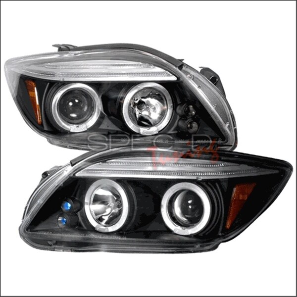Overtime Halo LED Projector Headlights for 05 to 10 Scion TC- Black - 10 x 21 x 25 in. OV3198084 - main